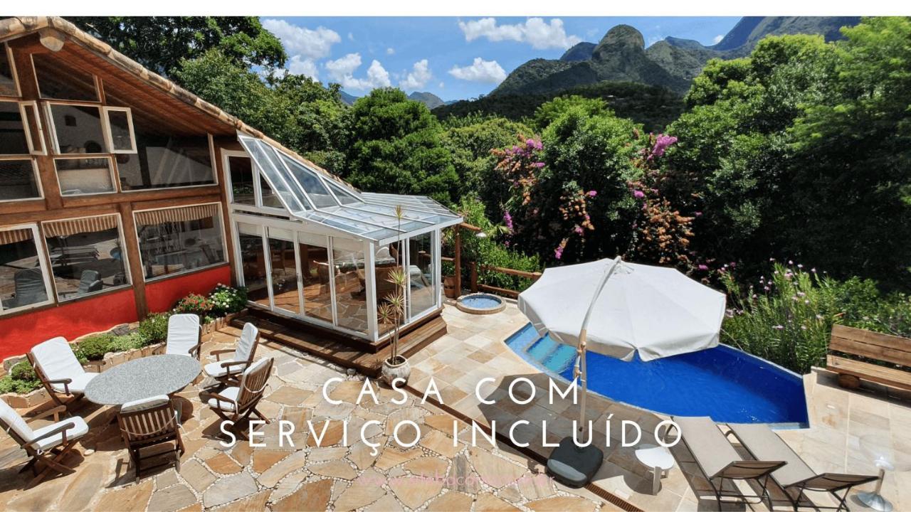 Casa Maria Comprida Araras, serviço incluído, 5 quartos, piscina e área gourmet Petrópolis Extérieur photo
