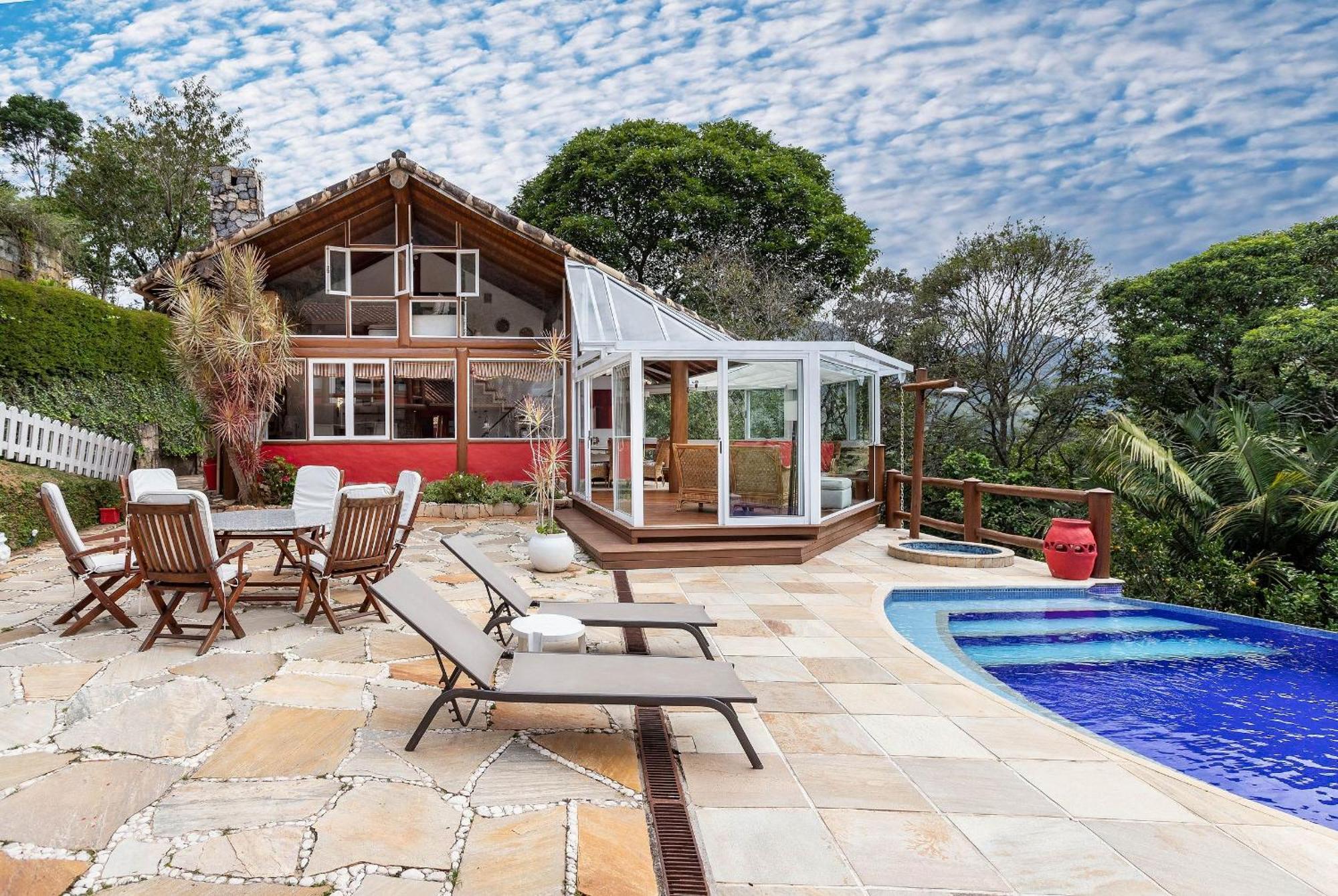 Casa Maria Comprida Araras, serviço incluído, 5 quartos, piscina e área gourmet Petrópolis Extérieur photo